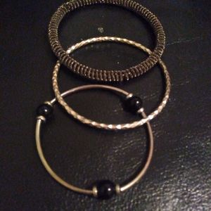 Silver Stackable Bracelet Set
